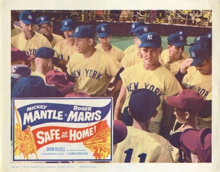 1962 “Safe at Home” Mantle/Maris High Grade Lobby Card with Both Players 